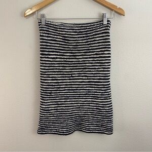 Theory Knit‎ Navy Blue and White Skirt Womens Size P US 00-0